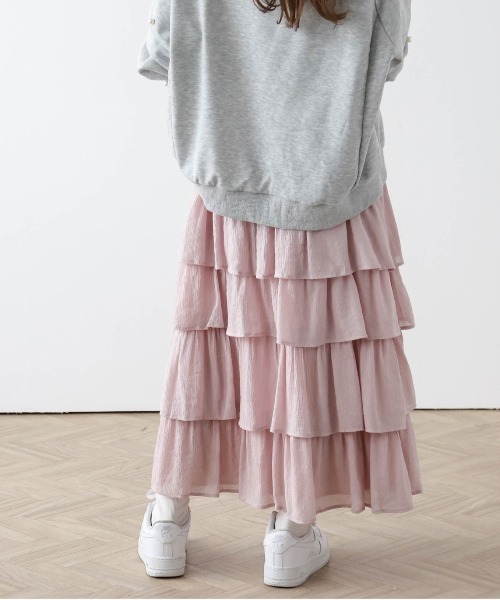 AMELY(エミリー)の「楊柳シフォンスカート(スカート・レディース・ピンク/イエロー/ホワイト/ブラック・フリー)」の13枚目の写真