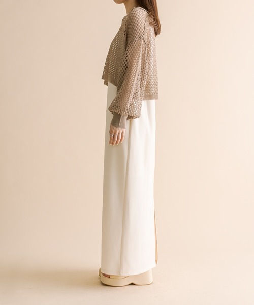 mline（エムライン）の「[mline]メッシュニットタンクワンピースセット（ワンピース・レディース・ベージュ/ブルー/オリーブ・1/2）」の10枚目の写真