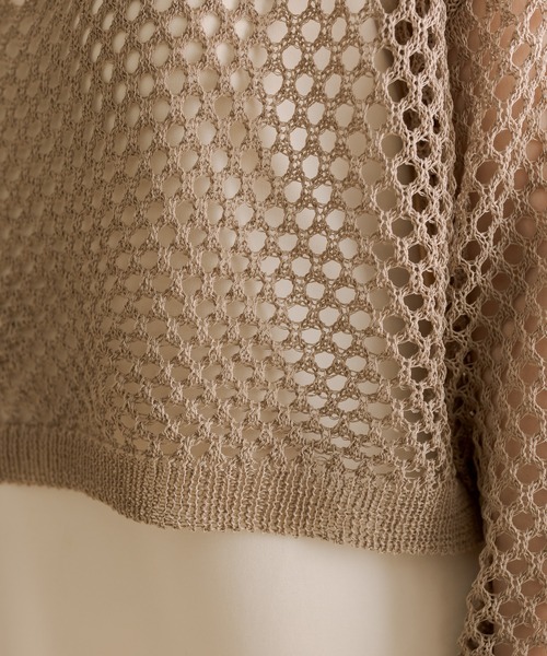 mline（エムライン）の「[mline]メッシュニットタンクワンピースセット（ワンピース・レディース・ベージュ/ブルー/オリーブ・1/2）」の15枚目の写真