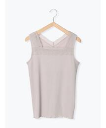 前後2way幅広レースタンクトップ