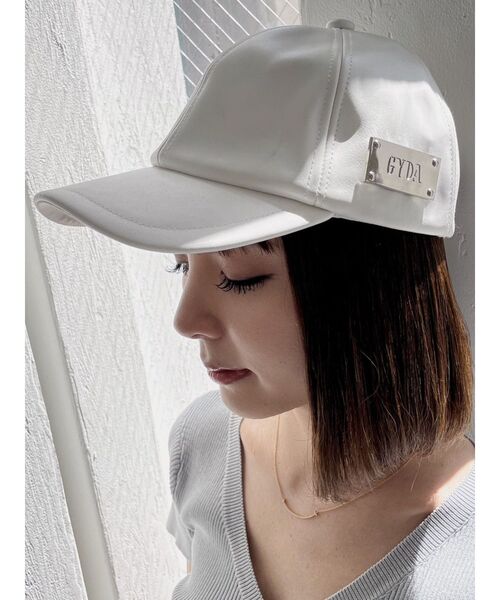 GYDA（ジェイダ）の「GYDAプレートキャップ（キャップ・レディース・ブラック/オフホワイト・FREE）」の7枚目の写真