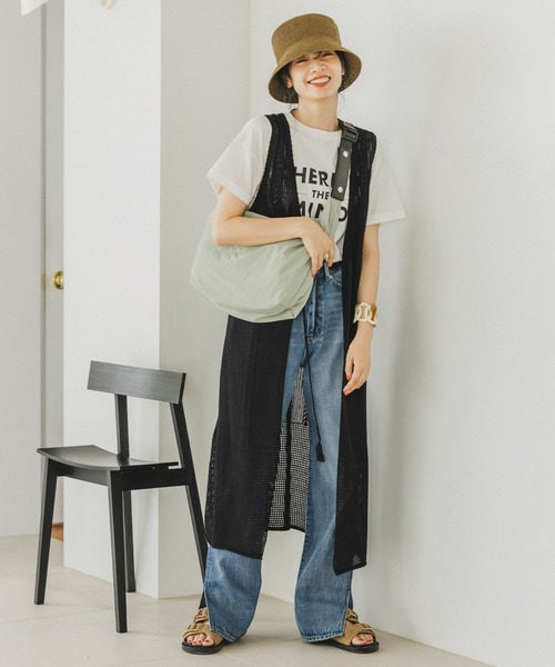 BAYFLOW(ベイフロー)の「2WAYビックショルダー(ボディバッグ/ウエストポーチ・レディース・ライトグリーン系1/アイボリー/ブラック・FREE)」の10枚目の写真