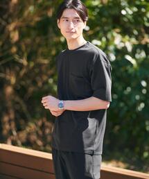 ウールブレンド クルーネック Tシャツ -ウォッシャブル-