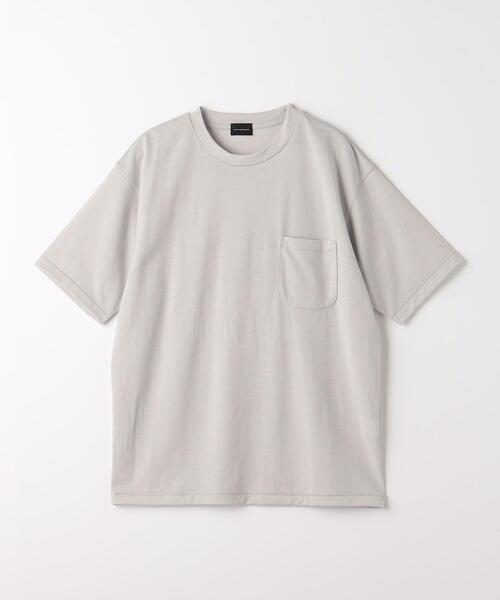 green label relaxing(グリーンレーベルリラクシング)の「ウールブレンド クルーネック Tシャツ -ウォッシャブル-(Tシャツ/カットソー・メンズ・ライトピンク/ターコイズブルー/ブラック/ライトグレー・S/L/XL/M)」の13枚目の写真