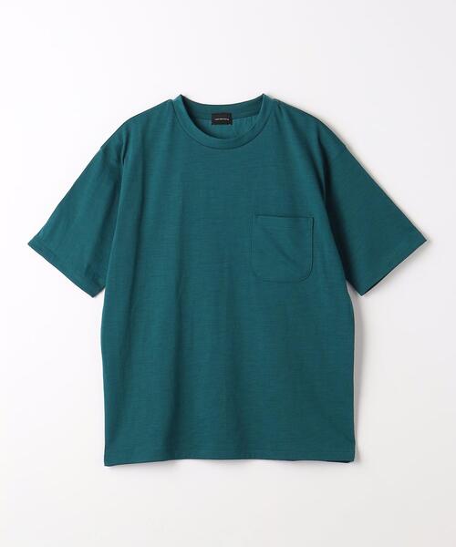 green label relaxing(グリーンレーベルリラクシング)の「ウールブレンド クルーネック Tシャツ -ウォッシャブル-(Tシャツ/カットソー・メンズ・ライトピンク/ターコイズブルー/ブラック/ライトグレー・S/L/XL/M)」の11枚目の写真