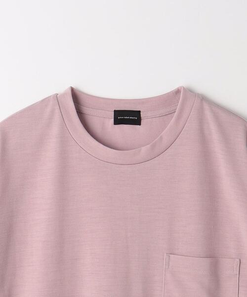 green label relaxing(グリーンレーベルリラクシング)の「ウールブレンド クルーネック Tシャツ -ウォッシャブル-(Tシャツ/カットソー・メンズ・ライトピンク/ターコイズブルー/ブラック/ライトグレー・S/L/XL/M)」の12枚目の写真