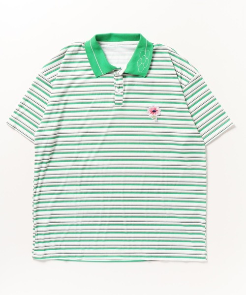 MGV（エムジーヴィー）の「マルチボーダーフラワーポロシャツ（ポロシャツ・メンズ・グリーン/ブルー・MEDIUM/LARGE/X-LARGE）」の13枚目の写真