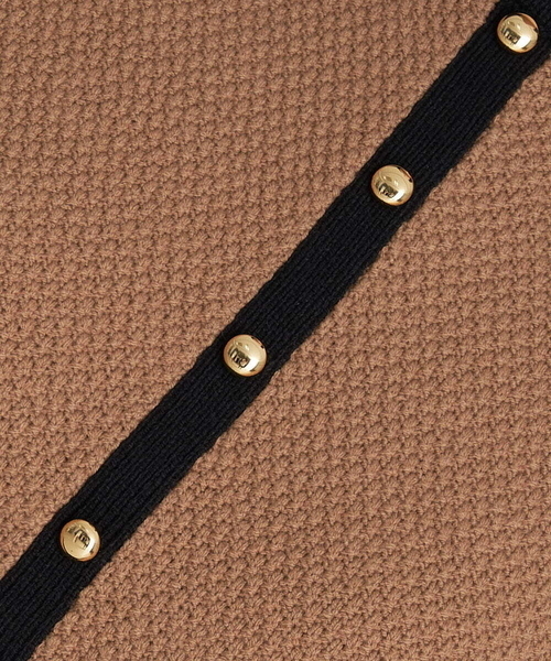 A de a.v.v(アードアー・ヴェ・ヴェ)の「(SETUP対応)ニットボレロドッキングブラウス(ニット/セーター・レディース・ブラック/ベージュ・36/38)」の10枚目の写真