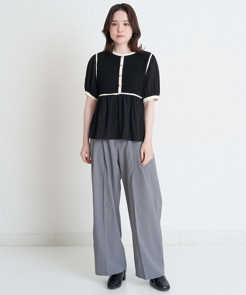 A de a.v.v(アードアー・ヴェ・ヴェ)の「(SETUP対応)ニットボレロドッキングブラウス(ニット/セーター・レディース・ブラック/ベージュ・36/38)」の12枚目の写真