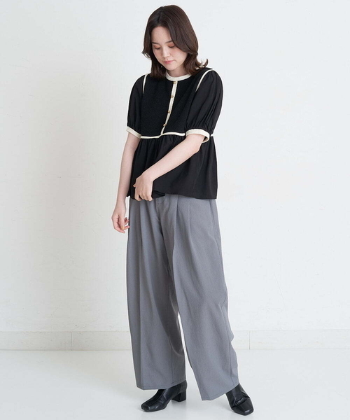 A de a.v.v(アードアー・ヴェ・ヴェ)の「(SETUP対応)ニットボレロドッキングブラウス(ニット/セーター・レディース・ブラック/ベージュ・36/38)」の13枚目の写真