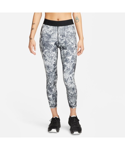 NIKE（ナイキ）の「ナイキ NIKE ナイキ NP DF MR 7/8 タイツ AOP（タイツ/ストッキング・レディース・グリーン/ブラック×ホワイト・L/S/M）」の2枚目の写真