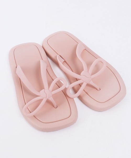 WC(ダブル シー)の「リボントングサンダル(サンダル・レディース・ピンク/ブラック/ベージュ・SMALL/MEDIUM)」の13枚目の写真