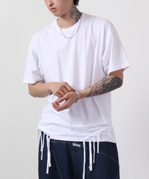 REGIEVO 袖フリンジ使い半袖Tシャツ