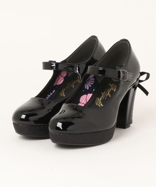 YOSUKE(ヨースケ)の「「YOSUKE/ヨースケ」厚底ストラップパンプス(パンプス・レディース・ブラック/パープル/グリーン/クリアブラック・LL/S/M/L)」の3枚目の写真