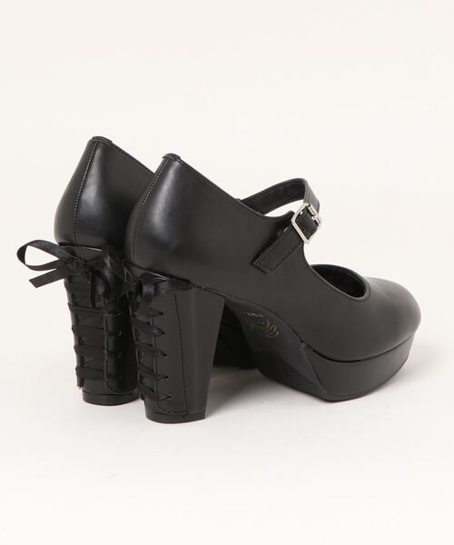 YOSUKE(ヨースケ)の「「YOSUKE/ヨースケ」厚底ストラップパンプス(パンプス・レディース・ブラック/パープル/グリーン/クリアブラック・LL/S/M/L)」の5枚目の写真