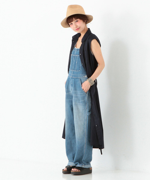 Another Edition（アナザーエディション）の「ノースリーブシャツワンピース/AEBC NSL SHT OP◆（ワンピース・レディース・ホワイト/ネイビー・フリー）」の15枚目の写真