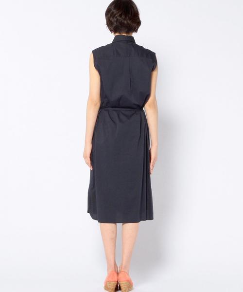 Another Edition（アナザーエディション）の「ノースリーブシャツワンピース/AEBC NSL SHT OP◆（ワンピース・レディース・ホワイト/ネイビー・フリー）」の3枚目の写真