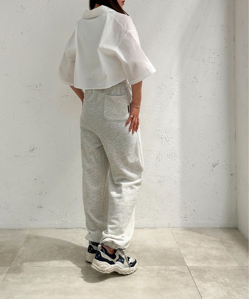 apres jour mignon(アプレジュールミニョン)の「クロップド半袖シャツ【ZOZOTOWN限定アイテム】(シャツ/ブラウス・レディース・ライトブルー/ブラック/ライトイエロー/オフホワイト・フリー/X-LARGE)」の8枚目の写真