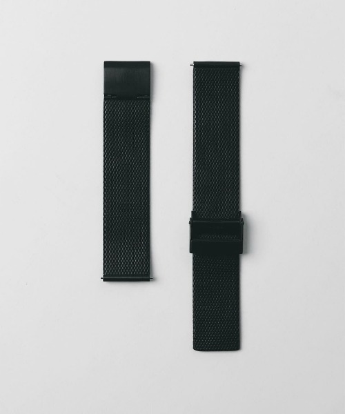 sazare(サザレ)の「「sazare/さざれ」腕時計用替えベルト MESH STRAP メッシュベルト(アナログ腕時計・メンズ・シルバー/ブラック・FREE/38mm)」の1枚目の写真