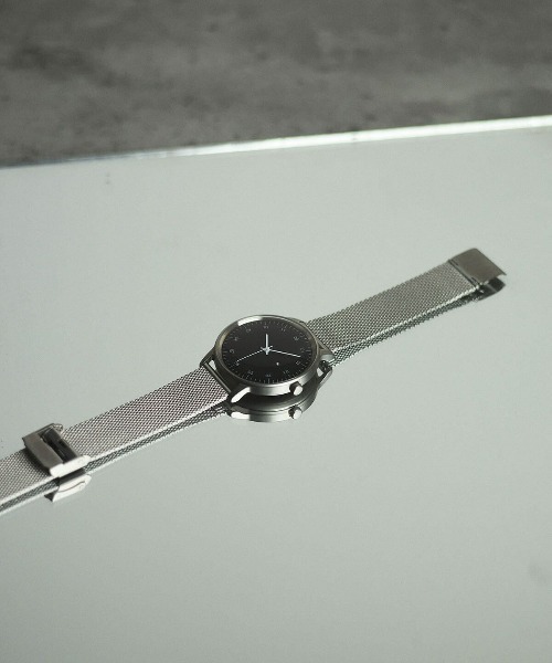 sazare(サザレ)の「「sazare/さざれ」腕時計用替えベルト MESH STRAP メッシュベルト(アナログ腕時計・メンズ・シルバー/ブラック・FREE/38mm)」の8枚目の写真