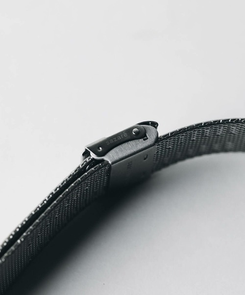 sazare(サザレ)の「「sazare/さざれ」腕時計用替えベルト MESH STRAP メッシュベルト(アナログ腕時計・メンズ・シルバー/ブラック・FREE/38mm)」の6枚目の写真