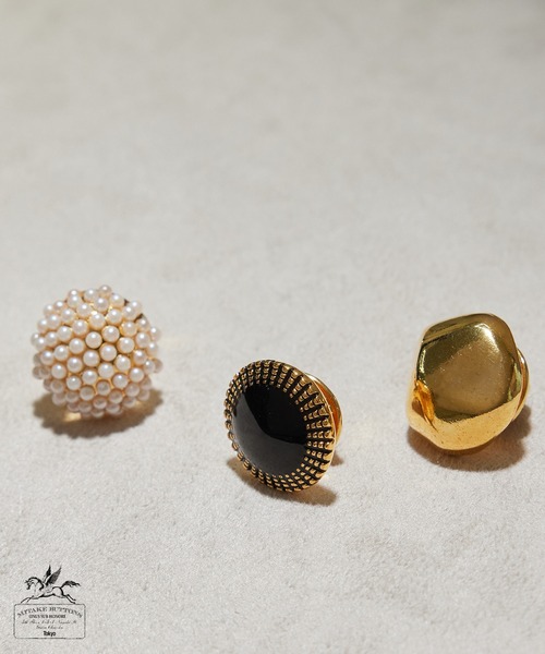 ROPE'(ロペ)の「【MITAKE BUTTON(ミタケボタン)】ピンブローチ(ブローチ/コサージュ・レディース・ゴールド/ブラック系その他/オフホワイト・FREE)」の11枚目の写真