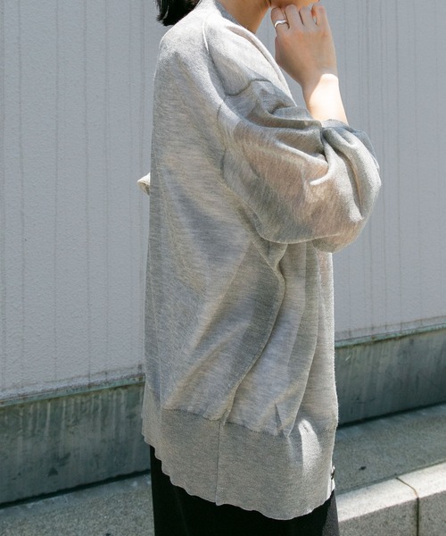 FORK&SPOON（フォークアンドスプーン）の「『一部WEB限定カラー』『洗濯可』FORK&SPOON　LEVITA V-NECK カーディガン（カーディガン/ボレロ・レディース・ベージュ系その他/オフホワイト/ブラック・1）」の14枚目の写真