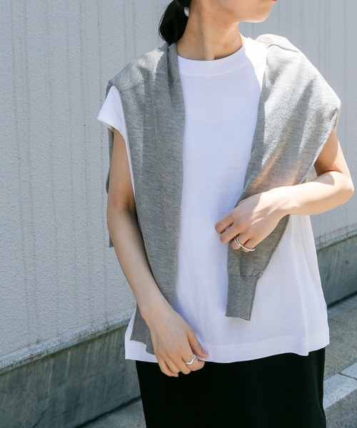 FORK&SPOON（フォークアンドスプーン）の「『一部WEB限定カラー』『洗濯可』FORK&SPOON　LEVITA V-NECK カーディガン（カーディガン/ボレロ・レディース・ベージュ系その他/オフホワイト/ブラック・1）」の18枚目の写真