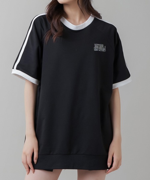 サンリオ ウサハナ スピンズ SPINNS ビッグTシャツ 半袖 ブラック ウサハナ×SPINNS』ビッグTシャツ | SPINNS WEB STORE | SPINNS