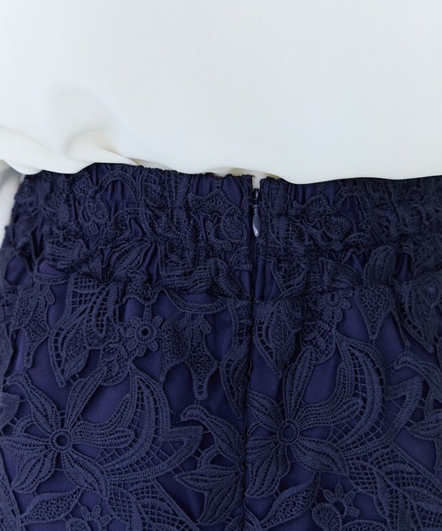 INCEDE（インシード）の「総レースペンシルスカート（スカート・レディース・ネイビー/ブラック/オフホワイト/パープル/ライトグレー・4L/L/M/LL/3L）」の12枚目の写真