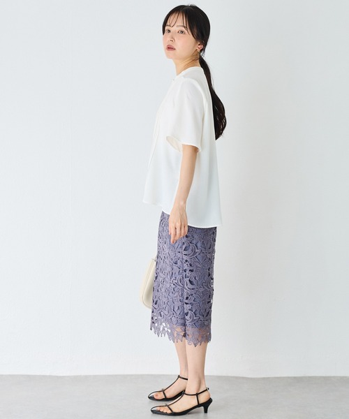 INCEDE（インシード）の「総レースペンシルスカート（スカート・レディース・ネイビー/ブラック/オフホワイト/パープル/ライトグレー・4L/L/M/LL/3L）」の17枚目の写真
