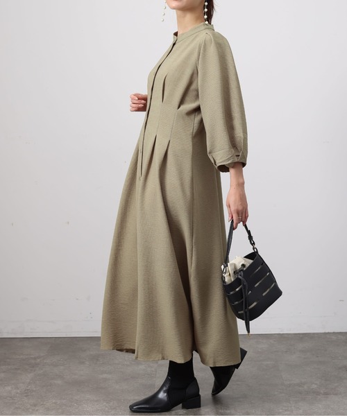 Chez toi（シェトワ）の「ウエストデザインJQシャツワンピース（シャツワンピース・レディース・ブラック/ベージュ/オレンジ・FREE）」の3枚目の写真