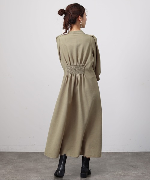 Chez toi（シェトワ）の「ウエストデザインJQシャツワンピース（シャツワンピース・レディース・ブラック/ベージュ/オレンジ・FREE）」の8枚目の写真