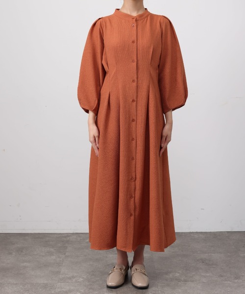 Chez toi（シェトワ）の「ウエストデザインJQシャツワンピース（シャツワンピース・レディース・ブラック/ベージュ/オレンジ・FREE）」の14枚目の写真