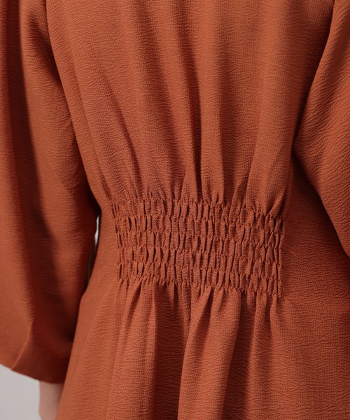 Chez toi（シェトワ）の「ウエストデザインJQシャツワンピース（シャツワンピース・レディース・ブラック/ベージュ/オレンジ・FREE）」の20枚目の写真