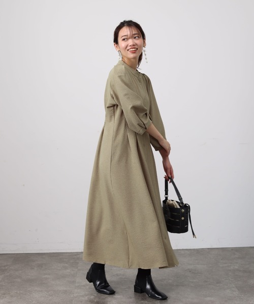 Chez toi（シェトワ）の「ウエストデザインJQシャツワンピース（シャツワンピース・レディース・ブラック/ベージュ/オレンジ・FREE）」の22枚目の写真