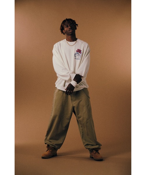 Sourcream（サワークリーム）の「【Sourcream × TACOSSTAND】クルーロゴスウェット（スウェット・レディース・アイボリー/ライトグレー/ネイビー/ブラック・FREE）」の12枚目の写真