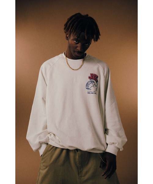 Sourcream（サワークリーム）の「【Sourcream × TACOSSTAND】クルーロゴスウェット（スウェット・レディース・アイボリー/ライトグレー/ネイビー/ブラック・FREE）」の11枚目の写真