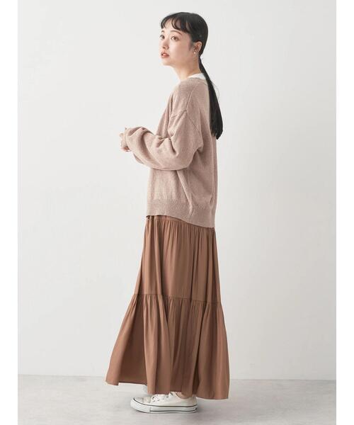 earth music&ecology（アースミュージックアンドエコロジー）の「ティアードスカート（スカート・レディース・ミント/ブラック/キャメル・FREE）」の11枚目の写真