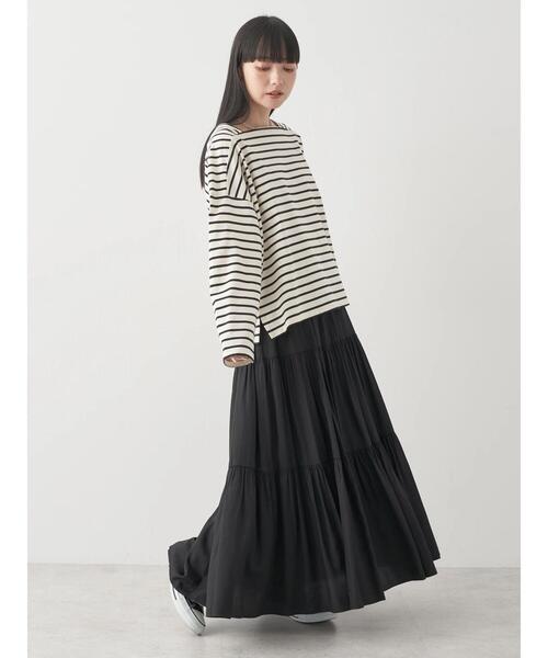 earth music&ecology（アースミュージックアンドエコロジー）の「ティアードスカート（スカート・レディース・ミント/ブラック/キャメル・FREE）」の16枚目の写真