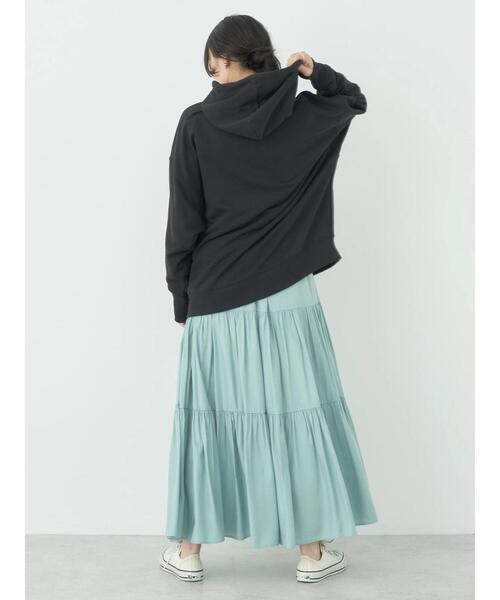 earth music&ecology（アースミュージックアンドエコロジー）の「ティアードスカート（スカート・レディース・ミント/ブラック/キャメル・FREE）」の21枚目の写真