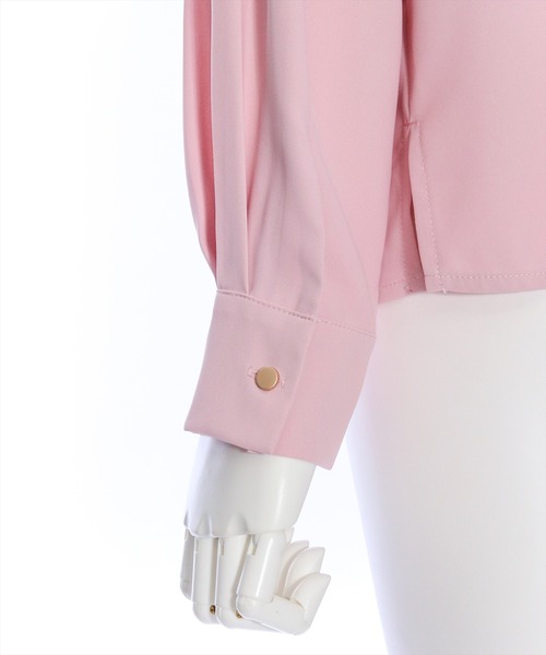 clear（クリア）の「長袖タックブラウス [オフィスコーデにも]（シャツ/ブラウス・レディース・グレー/オフホワイト/ピンク/ブラック・F）」の11枚目の写真