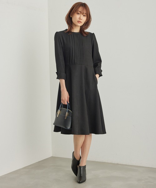 ROPE' PICNIC(ロペピクニック)の「【WEB限定】ラナテック/フィット&フレアワンピース(ワンピース・レディース・ブラック/ベージュ・40/38)」の20枚目の写真