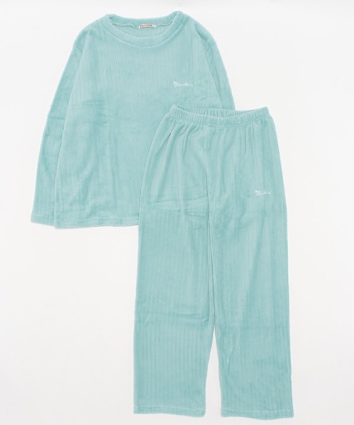 NinaetLina（ニナエリナ）の「リブセットアップパジャマ（ルームウェア/パジャマ・レディース・パープル/ライトピンク/ブルー/ピンク/ホワイト/グレー・FREE）」の14枚目の写真