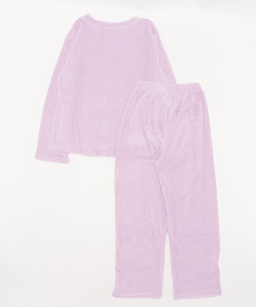 NinaetLina（ニナエリナ）の「リブセットアップパジャマ（ルームウェア/パジャマ・レディース・パープル/ライトピンク/ブルー/ピンク/ホワイト/グレー・FREE）」の17枚目の写真