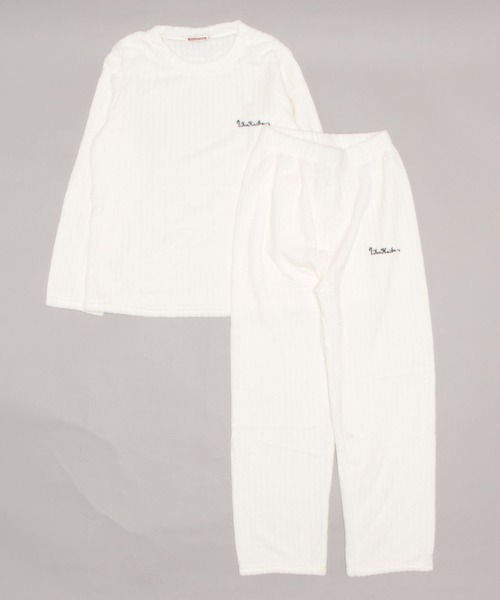 NinaetLina（ニナエリナ）の「リブセットアップパジャマ（ルームウェア/パジャマ・レディース・パープル/ライトピンク/ブルー/ピンク/ホワイト/グレー・FREE）」の12枚目の写真