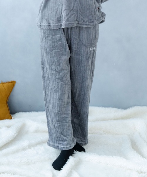 NinaetLina（ニナエリナ）の「リブセットアップパジャマ（ルームウェア/パジャマ・レディース・パープル/ライトピンク/ブルー/ピンク/ホワイト/グレー・FREE）」の20枚目の写真