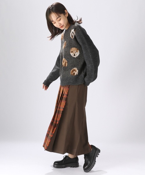 niko and...（ニコアンド）の「TRキルトチェックスカート（スカート・レディース・ブルー/チェック/オレンジ/ホワイト/ブラック・MEDIUM/LARGE）」の12枚目の写真