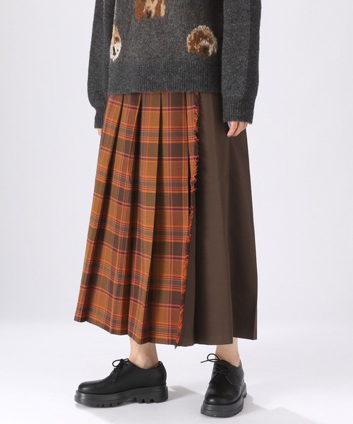 niko and...（ニコアンド）の「TRキルトチェックスカート（スカート・レディース・ブルー/チェック/オレンジ/ホワイト/ブラック・MEDIUM/LARGE）」の14枚目の写真