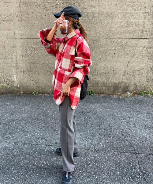 feepur by saya（フェピュールバイサヤ）の「ブロックチェックシャギーシャツ（シャツ/ブラウス・レディース・レッド/ブルー/グリーン・MEDIUM）」の10枚目の写真